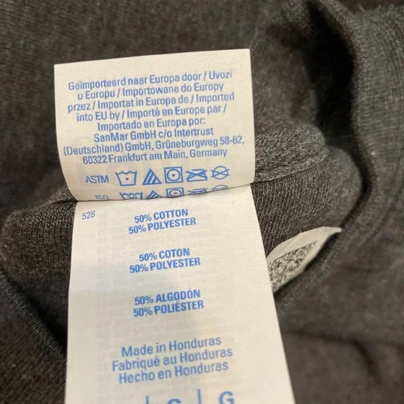 NWT Port & company USS Carl Vinson CVN-19 veteran gray fleece unisex sweater L. - Picture 9 of 9